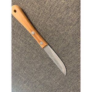 Vernco Stainless Steel Wooden Handle Paring Knife Vintage